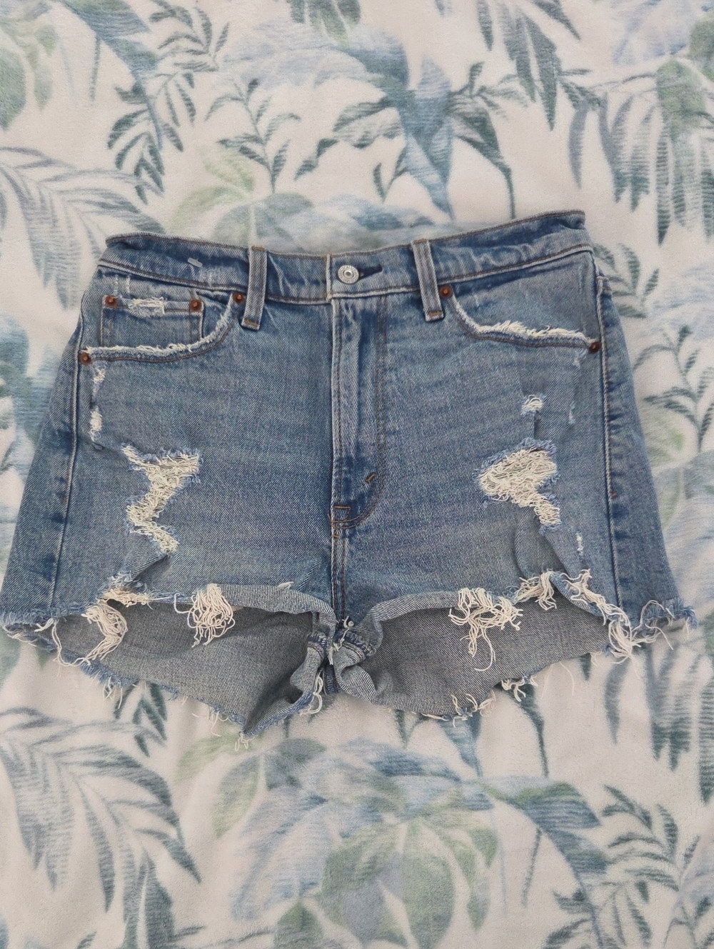 Abercrombie & Fitch Distressed Denim Shorts